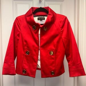 Randy Kemper Red Cropped Jacket – Size 6